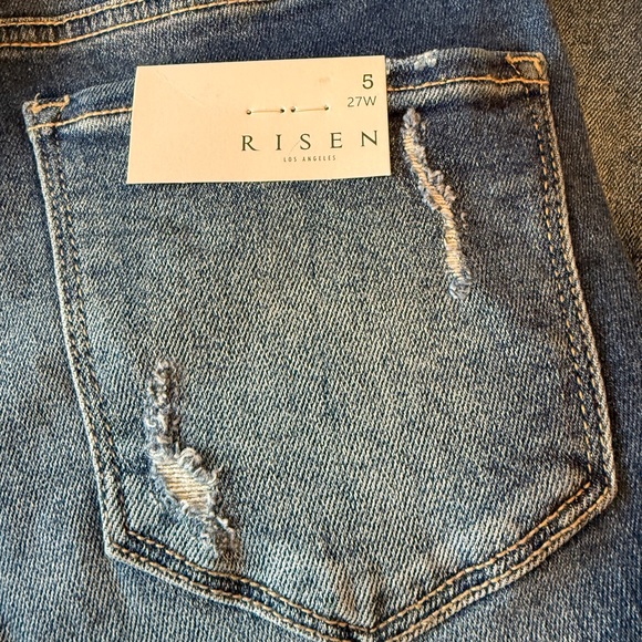 New Risen Distressed Mom Denim Jeans - Picture 9 of 13